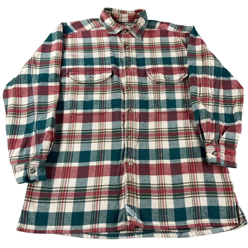 Vintage 90s Levi's Flannel Button Shirt Size M‎ Red Plaid Grunge Western Baggy